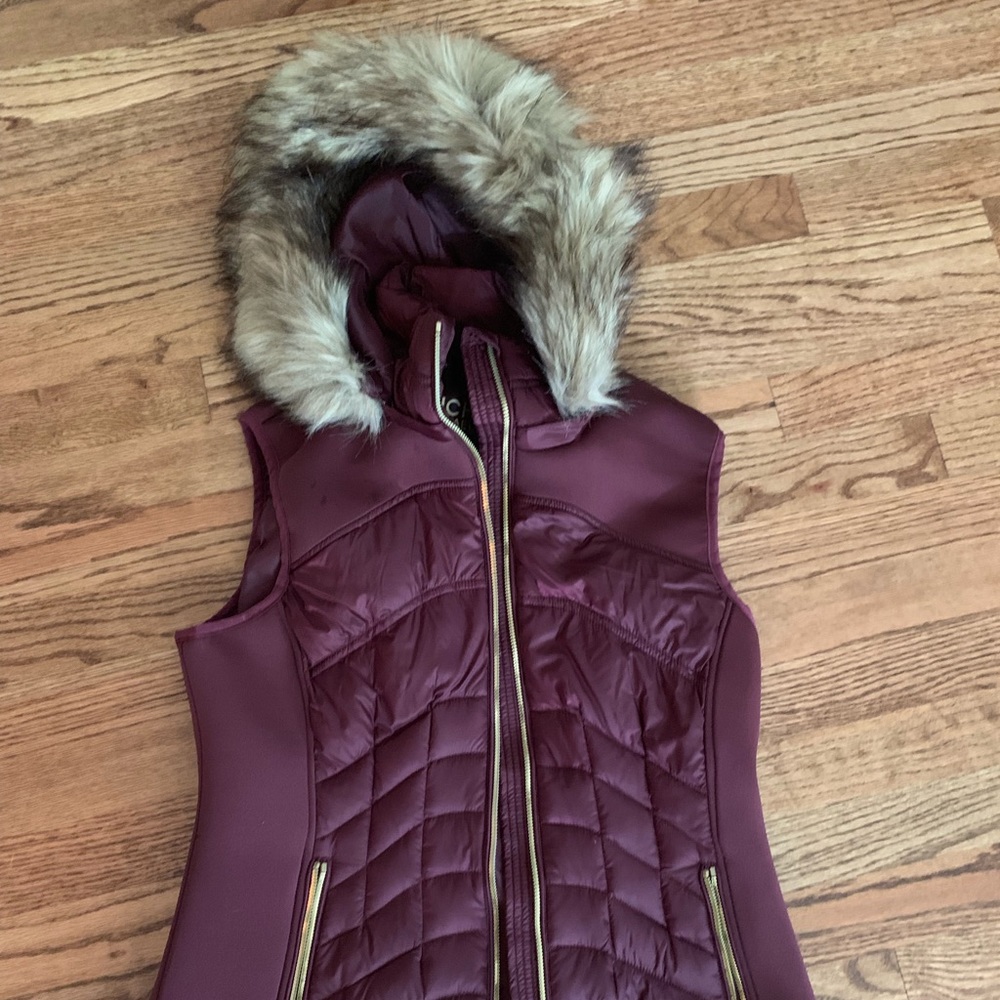 Michael Kors Vest with Faux Fur Trim